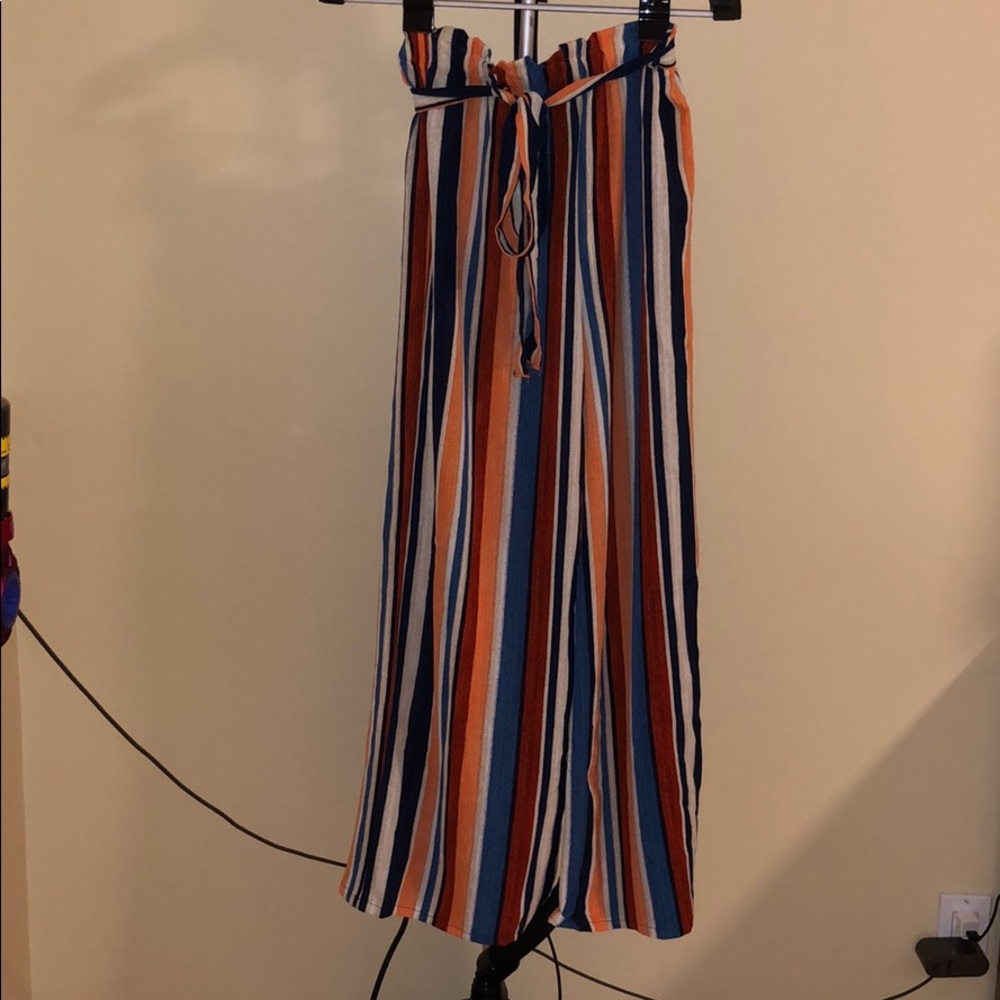 Striped flowy pants